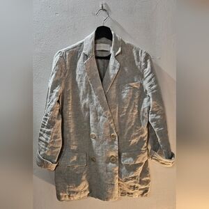 Biancalancia Double Breasted Linen Blazer